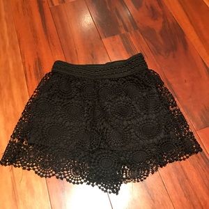 Black boho shorts size XS